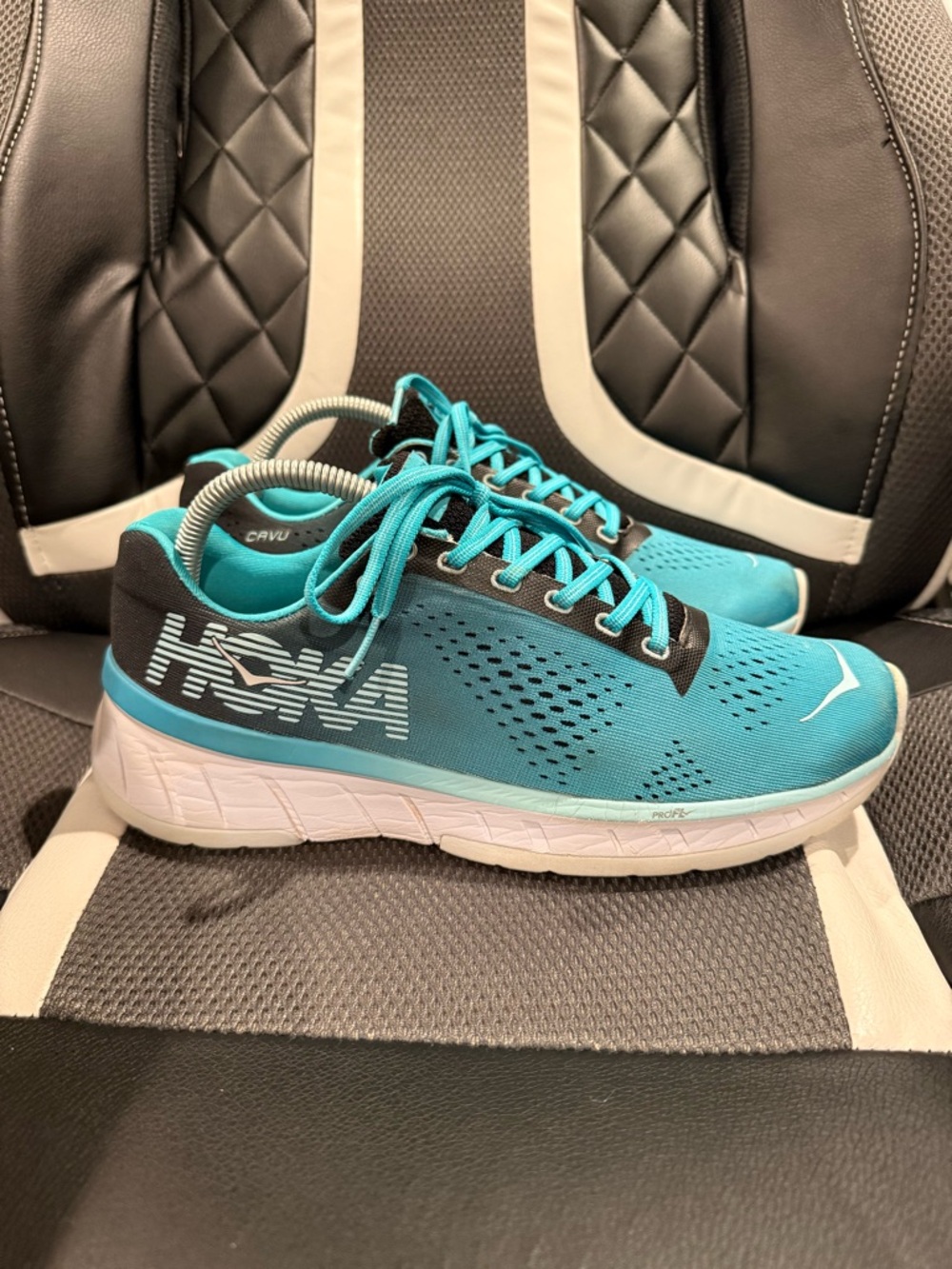Size 8.5W - Hoka One One Cavu Women's Teal and Black Athletic Running Shoes